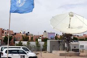 Le siège de la Mission de l’ONU au Sahara occidental à Laayoune. © AFP