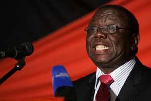 Morgan Tsvangirai, à Harare, le 24 janvier 2014. © AFP