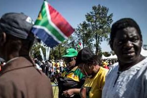 Des Sud-Africains à Pretoria le 27 avril 2014 pour le 20e anniversaire de « Freedom Day ». © AFP