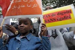 Manifestation contre le racisme à Tunis. © FETHI BELAID / AFP