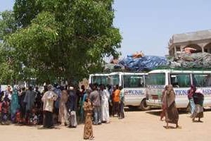 Réfugiés accueillis dans un lycée de Moundou, le 17 mars. © Abdelnasser Garboa pour J.A.