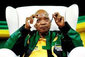 Jacob Zuma, président sortant, est à la tête de l’ANC. © Rajesh Jantilal/AFP