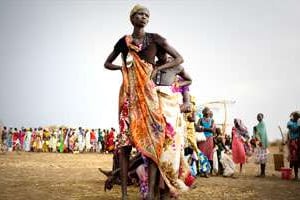 Dans le camp de réfugiés de Mingkaman. Plus d’un million de personnes auraient fui les combats. © Kate Holt/Unicef/Handout/Reuters