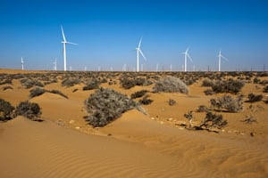 Avec ses 105 éoliennes, l’entreprise produit 203 MWh par an. © GDF Suez/Capa pictures/Lubroth Adam