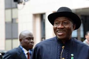 Le président nigérian Goodluck Jonathan, le 2 avril 2014 à Bruxelles. © AFP