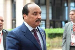 Le président mauritanien Mohamed Ould Abdel Aziz à Bruxelles le 2 avril 2014. © AFP