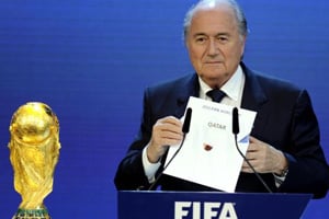 Le président de la Fifa, au moment de l’attribution du Mondial 2022 au Qatar, en 2010. © AFP