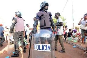 La police bissau-guinéenne à deux jour du second tour de la présidentielle. © AFP