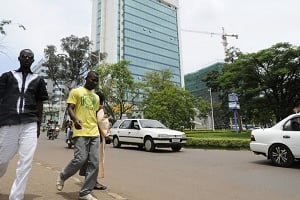 Vue de Kigali, capitale du Rwanda, où l’édition 2014 du rapport annuel sur les Perspectives économiques en Afrique a été présentée. © Vincent Fournier/JA