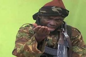 Capture d’écran d’une vidéo de Boko Haram mettant en scène son chef, Abubakar Shekau. © HO / AFP