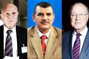 De g. à dr. : Ahmed Néjib Chebbi ; Hechmi el-Hamdi ; Mustapha Ben Jaafar © Ons Abid pour J.A. ; DR