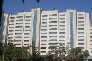 Vue du siège de la Banque africaine de développement, à Tunis. DR