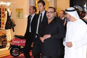 Mohammed VI et le prince héritier d’abou Dhabi, lors d’une visite privée aux Émirats. © PDN/Sipa