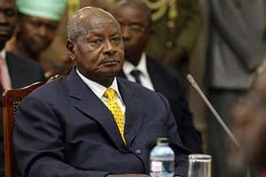 Le président ougandais, Yoweri Museveni, à Nairobi le 11 mai 2014. © AFP
