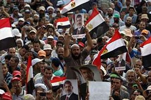 Une manifestation pro-Morsi dans la capitale égyptienne. © AFP