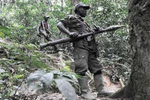 Des combattants des FDLR dans l’est de la RDC. © AFP