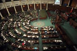 L’Assemblée constituante à l’ouverture des débats sur la loi électorale, le 18 avril 2014. © Fethi Belaid/AFP