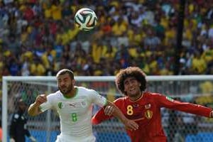 Marouane Fellaini mardi lors du match contre l’Algérie. © AFP