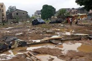 Dégâts causés par la saison des pluies à Abidjan. © DR