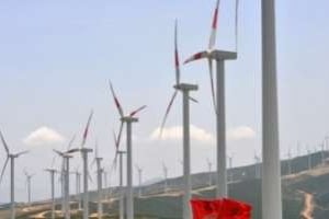 Seize centrales éoliennes sont en construction, pour un capacité totale de 1 300 MW. © AFP