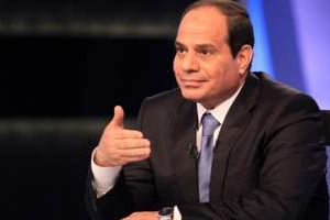 Abdel Fattah al-Sissi lors de sa première interview télévisée. © AFP