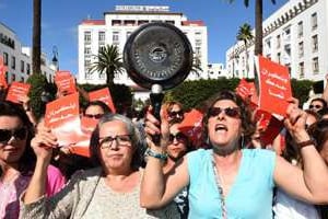 Manifestation de Marocaines à Rabat, le 24 juin 2014. © AFP