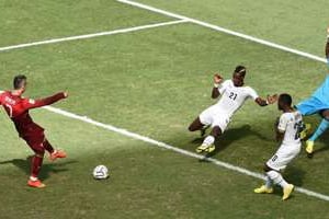 Lors du match Portugal-Ghana, le 26 juin. © AFP