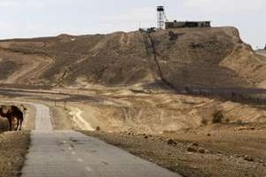 Vue de la frontière entre l’Egypte et Israël, dans la péninsule du Sinaï. © AFP