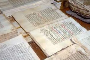 Des manuscrits de Tombouctou. © AFP