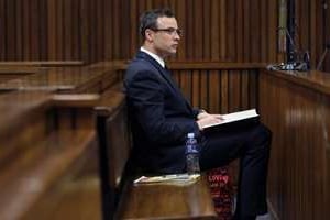 Oscar Pistorius lors de son procès. © AFP
