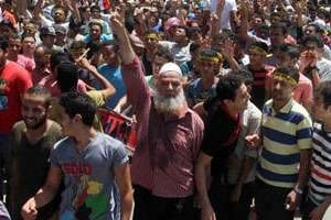Des partisans des Frères musulmans le 3 juillet au Caire. © AFP