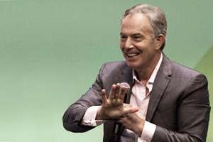 Tony Blair, le 1er juillet, lors d’une conférence en Colombie. © Ricardo Maldonado Rozo/sipa