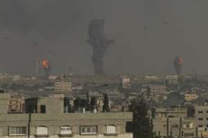 Offensive israélienne sur la bande de Gaza, le lundi 7 juillet. © Reuters