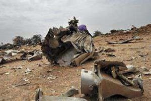 Les débris de l’avion d’Air Algérie, le 26 juillet 2014. © AFP