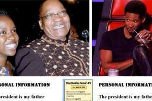 Thuthukile et son père, Jacob Zuma. © Capture d’écran/Twitter