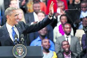 Le président américain le 29 juillet 2013, à l’université de Johannesburg. © AFP