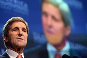 Le secrétaire d’Etat américain John Kerry, le 4 août 2014 à Washington D.C. © AFP