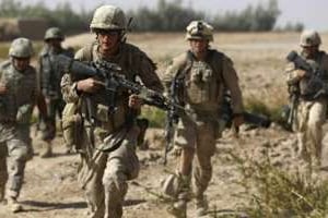 Des marines en opération en Afghanistan. © AFP