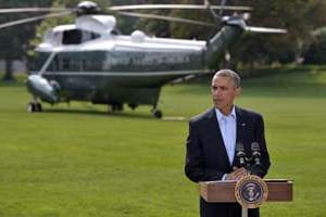 Barack Obama à la Maison Blanche le 9 aout 2014. © AFP