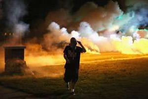 Émeutes à Ferguson, après la mort de Michael Brown. © AFP