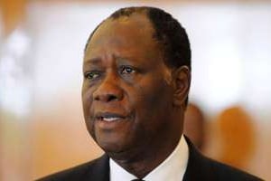 Alassane Ouattara ne veut pas d’un événement susceptible de favoriser l’épidémie d’Ebola. © AFP