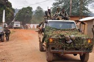 Des membres de l’ex-Séléka à Bangui le 28 janvier 2014. © AFP