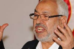 Rached Ghannouchi, président fondateur d’Ennahdha. © Salah Habibi/AFP