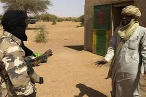La traque de combattants islamistes dans une vallée du nord du Mali, le 9 avril 2013. © AFP