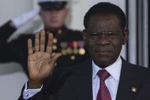 Le président équato-guinéen Teodoro Obiang Nguema, le 5 août 2014. © AFP