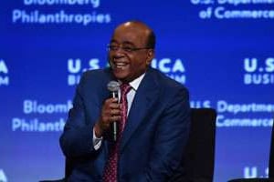 L’Anglo-Soudanais Mo Ibrahim. © Jewel Samad/AFP