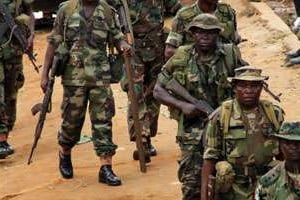 Des soldtas nigérians. © AFP