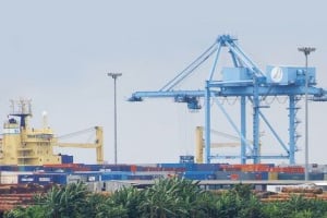 En 2013, onze millions de tonnes de marchandises ont transité par le port de Douala. © Renaud Van Der Meeren/Éditions du Jaguar