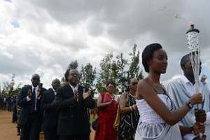 Une cérémonie en hommage aux victimes du génocide rwandais, le 3 avril 2014 à Kigali. © AFP