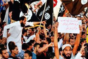 Manifestation des partisans d’Ansar al-Charia, le 21 septembre 2012. © Abdullah Doma/AFP